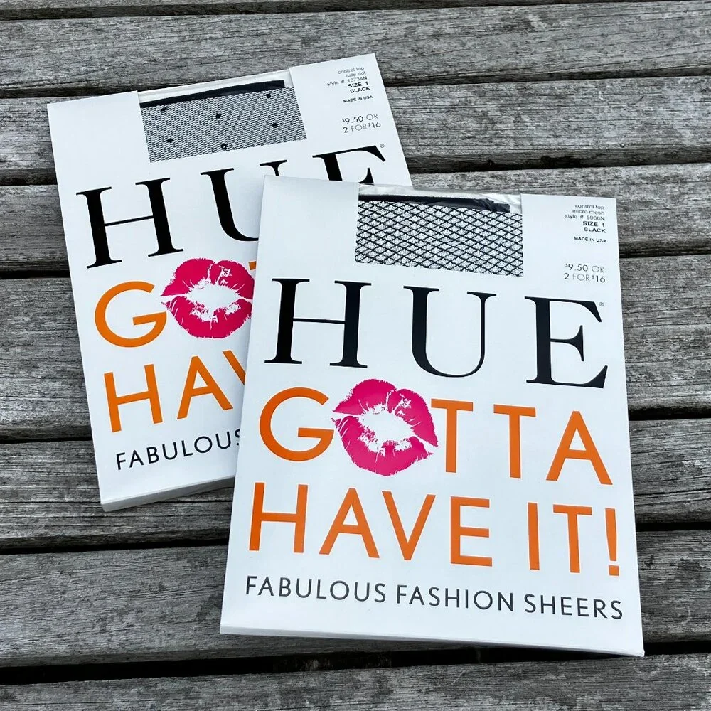 NWT 🆕 HUE Fashion Sheer Tights - 2 for $16
